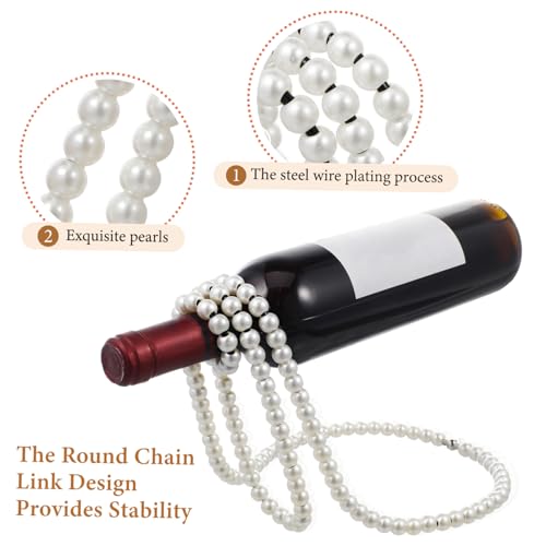 Soporte creativo para vino de perlas, elegante y único miniatura 2