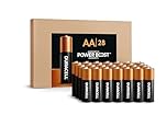 Duracell Coppertop AA Alkaline Batteries with POWER BOOST Ingredients, 28 Count, Long-Lasting Alkaline in Re-closable Pack for Quick Access and Organized Storage
