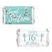 Sweet Sixteen 16th Birthday Mini Candy Bar Wrappers, 45 Stickers (Blue and Silver)