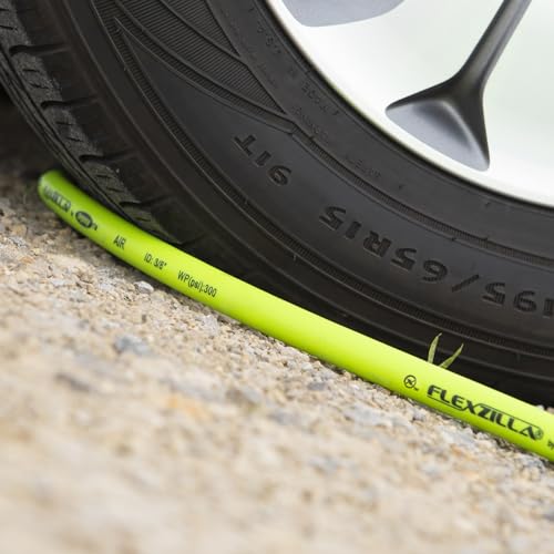 image for Flexzilla Air Hose, 3/8 in. x 50 ft., 1/4 in. MNPT Fittings, Heavy Dut