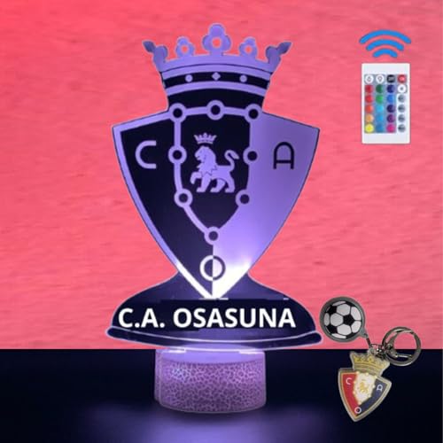 PAGAMADU Lámpara LED 3D decorativa futbol con 16 colores y