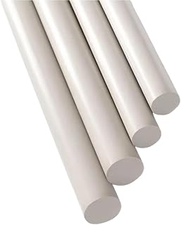 4pcs PEEK Reusable Plastic Round Bars - Lightweight Polyetheretherketone Rods for Engineering Applications(4x500mm)