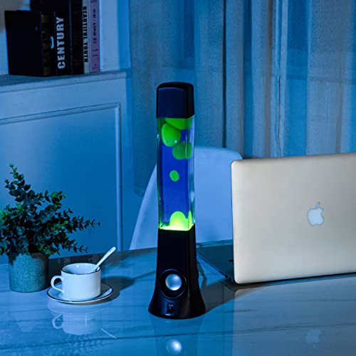 Edier Lava Lamp - 16.5 Inch Lava Lamp With Bluetooth Speaker - R39 30W Bulb Lava Lamps For Adults Night Light For Home Office Decor Great Gift For Kids Women Girls Boys Birthday (Blue With Yellow Wax) #TOP6