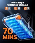 Aspirateur Sans Fil, Aspirateurs à Balai 650W/55Kpa/70Min pour Maison avec Tube Pliable à 180° & Tuyau de 100cm, Écran Tactile AUTO-Mode, Chargement Mural, Parfum, Aspirateur pour Sol/Tapis/Poils d'Animaux