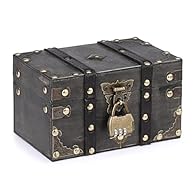 Code Lock-- Our treasure chest box is equipped with a metal code lock for better protecting the inside contents. The original code is 000; after align the correct code, squeezing the release button to unlock the lock; then keep the pen tip inserted i...