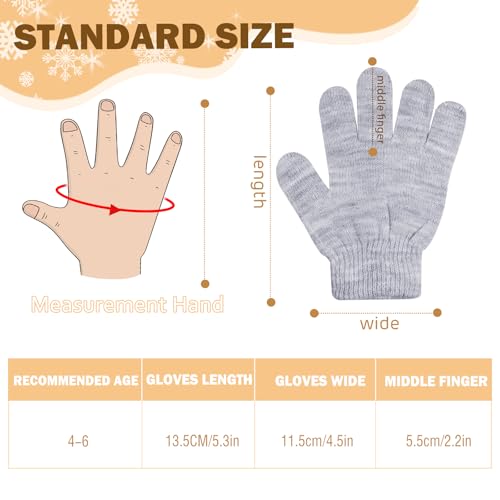 Image of ONESING 50 Pairs Kids Gloves - Soft Knitted Children Gloves Bulk for Girls & Boys | Stretchy Gloves for Cold Weather
