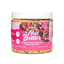 Rainbow Nut Butter Cosmic Fudge Brownie Peanut Butter Treat Chocolate, with Rich Chunks of Brownie, Rainbow Sprinkles, and Velvety Milk Chocolate Chips - 16 oz Jar