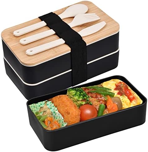 Bento Lunch Box 2 Couches Boite Repas Compartiment 1200 Ml Lunchbox Hermetique Avec Couverts Kit Et Sac Isotherme Repas Boite Bento Pour Adultes Enfants Pique Niques Travail Lecole Noir 91906761