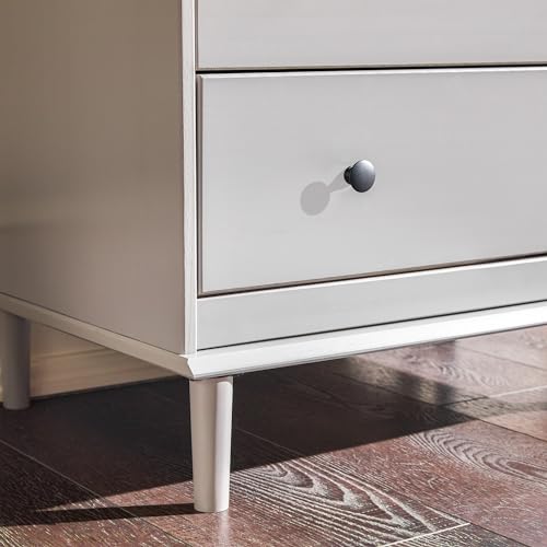 Walker Edison Modern Tall 4-Drawer Solid Wood Dresser Bedroom Storage Drawer Organizer Closet Hallway, 40 Inch, Grey by Walker Edison - Used condition - Image 8