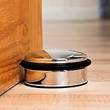 Andrew James Heavy Duty Door Stop – 1.2kg Chrome Finish, 10cm Diameter, Rubber Bumper, Non-Slip Base – Holds Doors Open, Protects Walls & Skirting, Works on Carpet, Laminate, Vinyl & Wooden Floors - Image 4