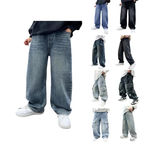 Baggy Jeans Jungs Kinder Loose Fit Jogginghose mit Elastische Taille...