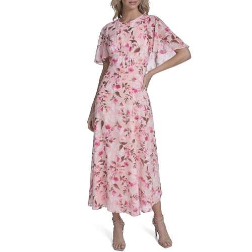 calvin klein flutter sleeve a line dress Women's Round Neck Chiffon A-line Midi Dress, Blossom Multi, 2 at Amazon Women's Clothing store ASOS DESIGN knot front Web Collection: Maternity Dresses This beautiful A Size:Unstitched
