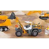 Siku 3561, Liebherr L 566 Ładowarka kołowa, 1:50, Metal,Tworzywo sztuczne, Pomarańczowa, Ruchomy ładowacz czołowy, Otwierana maska silnika