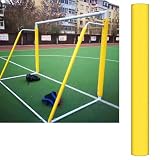 ZYJIX Round Basketball Pole Pad 4 Zoll, Heavy Duty Outdoor-Schutzkissen für Garage Gym Post, wasserdicht UV-beständige Kissenwickel mit Klettverschluss, gelb