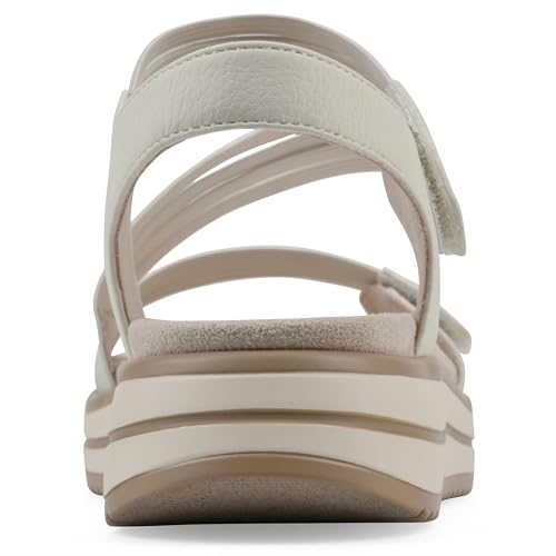 CLIFFS BY WHITE MOUNTAIN Women's Hapford Strappy Sandal, White/Nubuck, 7.5 M by CLIFFS BY WHITE MOUNTAIN - Used condition - Image 5