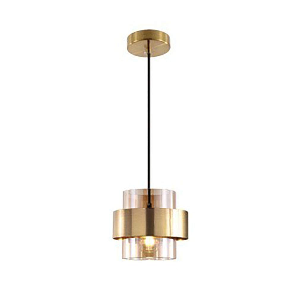 KLXSIVU Post-Modern Light Luxury Chandelier - E27 Nordic Simple Glass Single Head, for Bedroom, Bedside, Living Room, Dining Coffee Shop, Bar Cognac Color(Cognac)