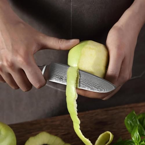 Image of Wakoli EDIB Small Santoku Knife, 4.7-Inch Damascus Santoku Kitchen Knife