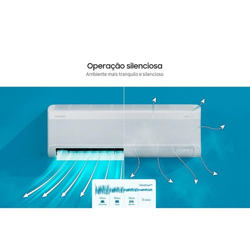 Ar Condicionado Split Hi Wall Samsung WindFree AI Inverter 24.000 Btus Quente e Frio 220v R-32