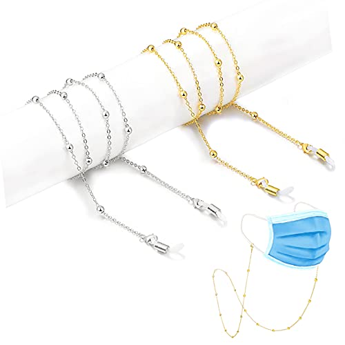 HALF CRESCEN Eyeglass Chains/Mask Chain(2 Pack) Glasses Chain Sunglasses String Strap Lanyard Stylish Gift for Women