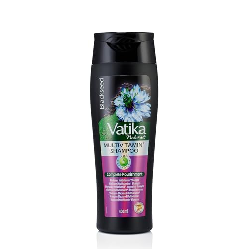 Vatika Naturals Multivitamin Blackseed Shampoo - 400ml | For Shine, Complete Nourishment & Strength | Enriched With Blend Of Vitamin A,E,F & Blackseed