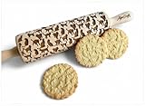 KITTY Embossing Rolling Pin Cat embossed Dogh Roller for Embossed Cookies and Potery by Algis Crafts