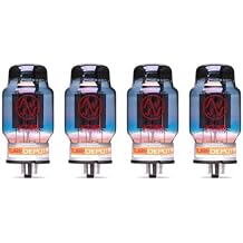 Quad of JJ KT88 Blue Glass Power Vacuum Tube