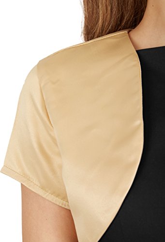 Bolero de satén de manga corta BlackButterfly elegante para mujer 5