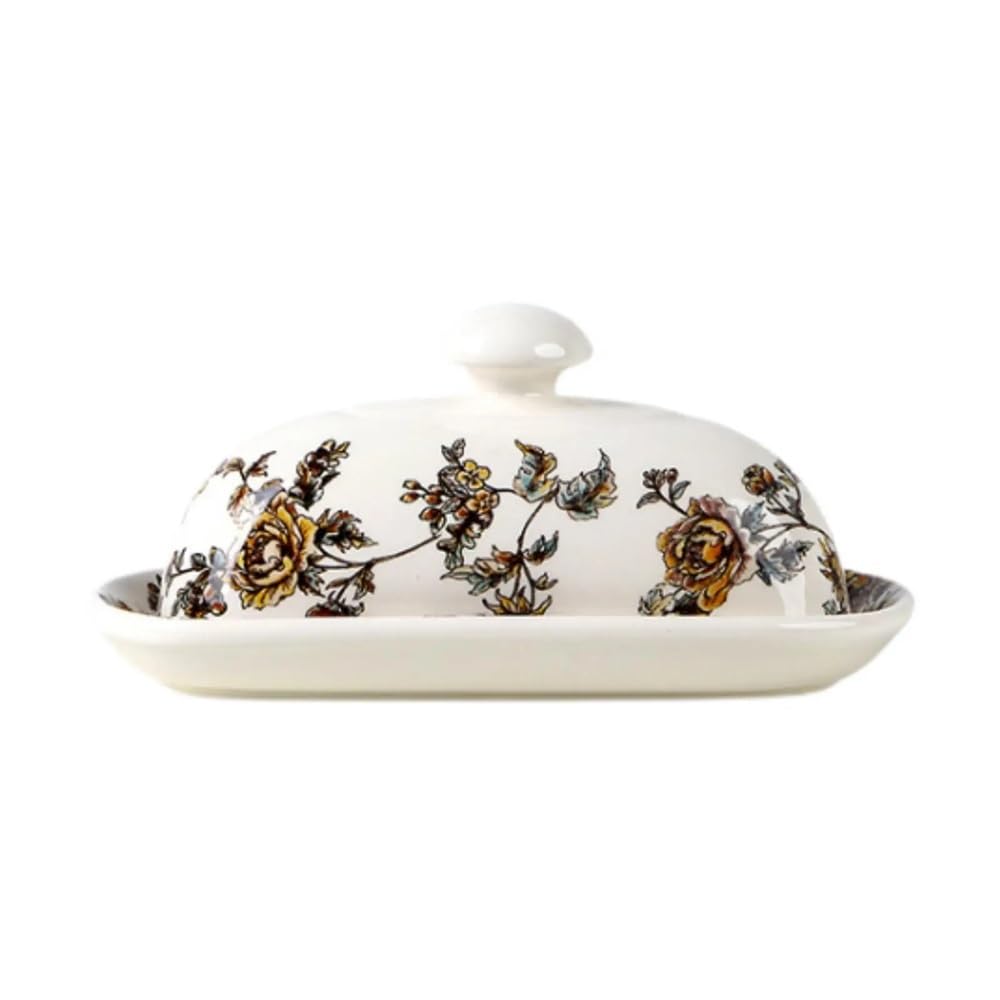 Portaburro Portaburro con coperchio in ceramica Cucina