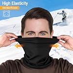 2 Pack Winter Neck Gaiter Warmer for Men&Women,Windproof Face Cover Fleece Face Mask Scarf for Cold Weather Sport - Image 3