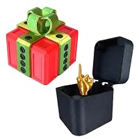 Starnearby – Boîte Cadeau Surprise Doigt D'Honneur, Coffre Farce Avec Vis Imprimées En 3D (Noir Et Or) – Cadeau Humoristique