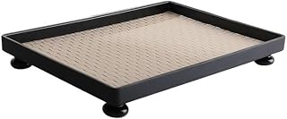 Breakfast Tray Wooden Foot Tray Rectangular Household Water Cup Leather Storage Tray Scented Tea Tray Household (AL)