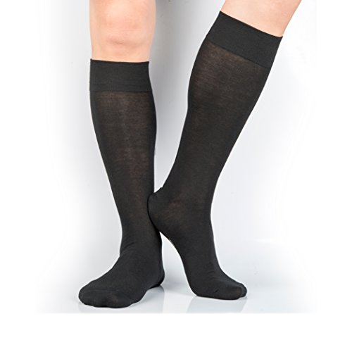 Y2Y2 YU2219P3B 3 Pairs Men'S Knee-High Dress Socks/Black X3 / Shoe Size thumb #5