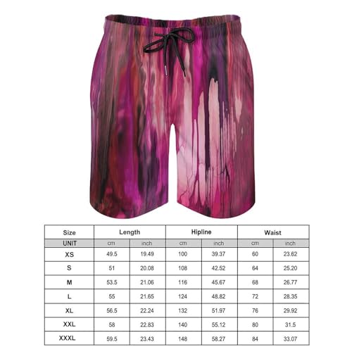 Men's Swim Trunks Quick Dry Board Shorts with Pockets Beach Shorts Peach and Purple Stripes Bathing Suits for Men2
