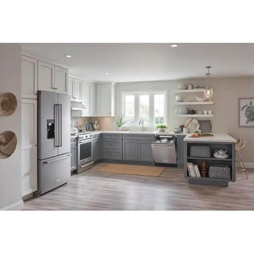 23.8 cu. ft. 36" Counter-Depth French Door Platinum Interior Refrigerator with PrintShield™ Finish - on Fridge.com