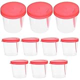 Gadpiparty 10pcs 40ml Disposable Cups with Lid, Small Plastic Sample for Medical Testing and Fluid...