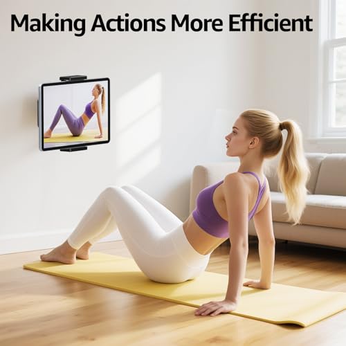 Urmust Tablet Wandhalterung Aluminium, iPad Wandhalterung 360° verstellbar Tablet Halterung Wand kompatibel mit iPad iPhone Galaxy Tab Kindle Fire HD, Schalter für alle 4,7-13 Zoll Tablets und