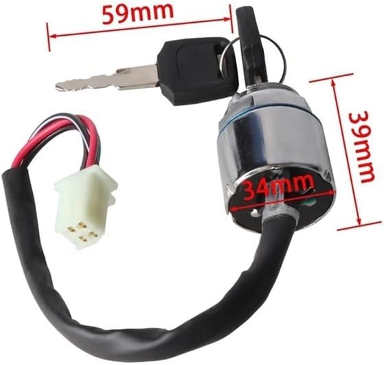 Fit for Motorcycle Ignition Switch Waterproof Electric Door Lock Electric Start Motorcycle Ignition Switch