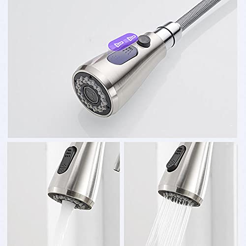 Grifo de cocina de 3 vías negro cepillado con ducha extraíble para agua pura 3