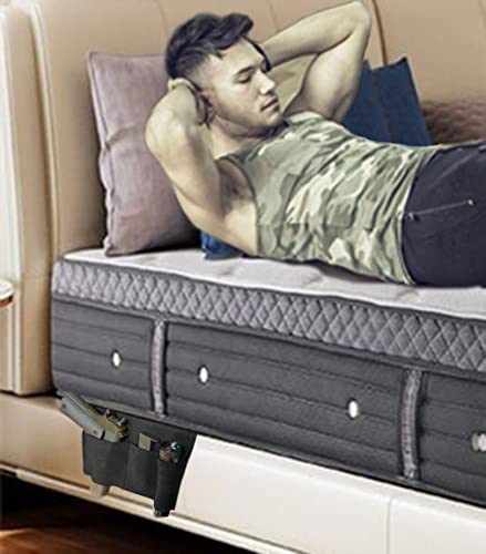 Bedside Holster, Pistol Holster, Bed Side Holster, Under Mattress Handgun Holster, Tactical Gun Holster With Flashlight Loop Holder Black #TOP2