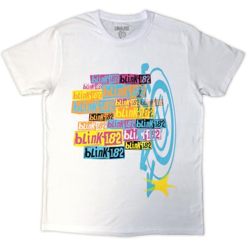 T-shirt Blink-182 homme vêtements pop punk rock top manches courtes Rock Off noir uni