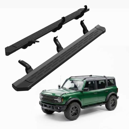 6-Inch Running Boards Fit for Ford Bronco Accessories 4-Door 2021 2022 2023 2024 2025 2026 Aluminum Alloy Side Step Bars with Brackets Anti-Slip Nerf Bars