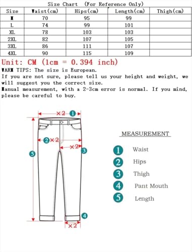 Unisex Slim Fit Elastic Denim Jeans High Waisted Loose Straight Leg Slim Tall Pants4