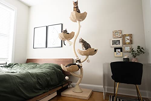 Mau 73" Tall Modern Cat Tree Scratching Tower For Large Cats, Scratching Post Luxury Cat Condo, Cat Tower For Multiple Cats, Cat Scratching Tree, Cat Condo, Luxury Cat, Cat Gifts By Mau Lifestyle #TOP1