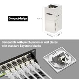iwillink Cat8.1 łącznik RJ45 40 Gbps - STP ekranowany łącznik Ethernet do gniazda z gniazdem Keystone, łącznik liniowy do sieci o dużej prędkości, 2 sztuki