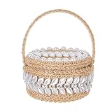 UGPLM Caixa de alianças de casamento, estojo de lembranças multiuso para lembrancinhas de casamento, 2 compartimentos para anéis, eventos, aniversários,