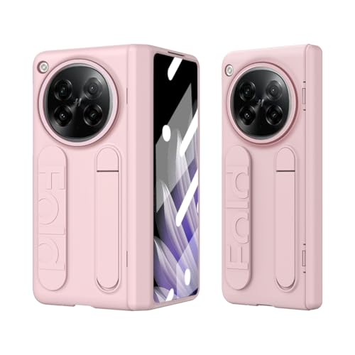 �����^�܂肽���ݎ��g�ѓd�b�A�[�}�[ Oppo Find N6 �p�P�[�X�A�X�^���h�t���t���{�f�B�ϏՌ��J�o�[�A�����X�N���[���v���e�N�^�[�A�q���W�ی�d�b�P�[�X(Pink)