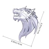 CALLARON 1 Para Naklejka z Odznaką Wilka Naklejka Na Znaczek Samochodowy Metalowa Na Znaczek Samochodowa Metaliczna z Głową Wilka Naklejki Samochód Aplikacja 3d