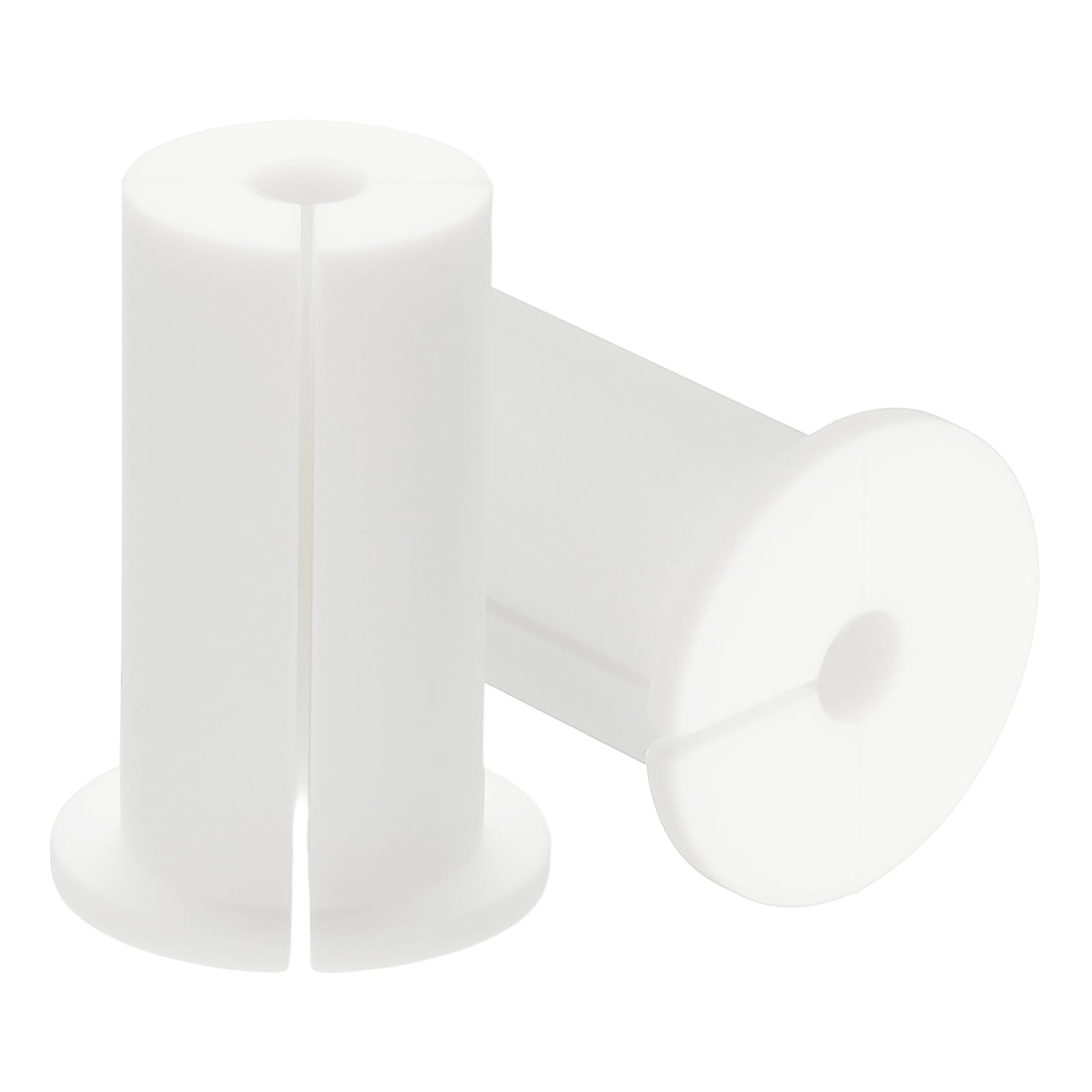 PATIKIL Wall Grommets for Cables 1", 2 Pcs Cable Routing Kit Silicone Hole Grommet Feed Through Bushing for Ethernet Accessories with 0.31" (8mm) Hole, White