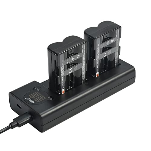 Batería NP-FM500H pack de 2 con cargador dual USB inteligente para cámaras Sony Alpha 2