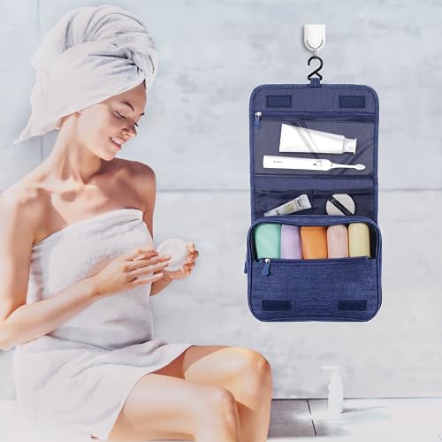 AiQInu Neceser Viaje,Impermeable de Gran Capacidad Neceser Maquillaje,Bolsa de Aseo con Gancho Colgante para Hombre y Mujer Accesorios de Viaje - imagen 8